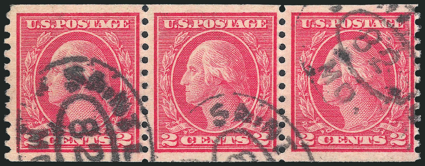 Values of US Stamps Scott Catalog 491: 1917 2c Washington Coil Perf 10 Vertically. Robert Siegel Auction Galleries, Jul 2013, Sale 1050, Lot 602