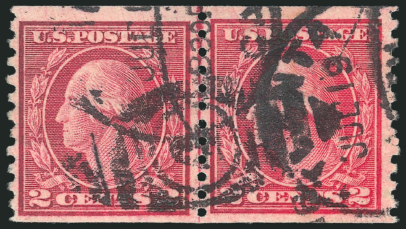 US Stamp Value Scott Cat. #491: 1917 2c Washington Coil Perf 10 Vertically. Robert Siegel Auction Galleries, Feb 2015, Sale 1093, Lot 432