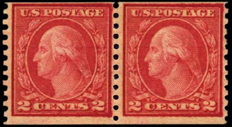 Value of US Stamp Scott Cat. #491 - 2c 1917 Washington Coil Perf 10 Vertically. Harmer-Schau Auction Galleries, Feb 2012, Sale 92, Lot 1173
