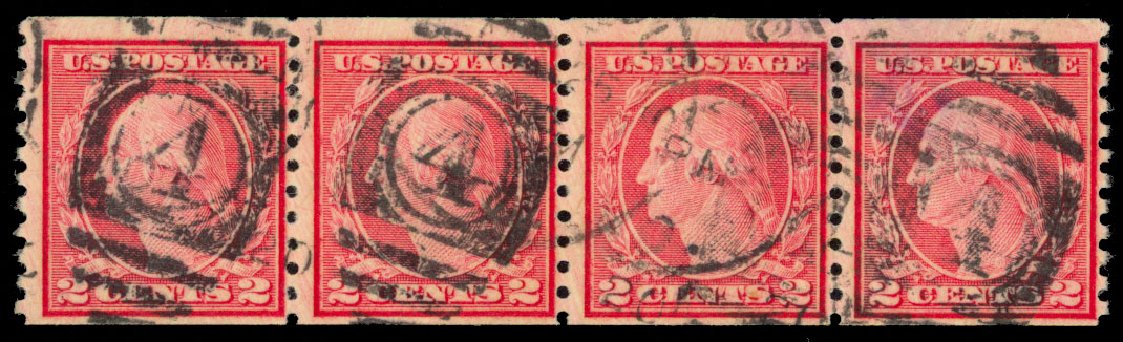 Value of US Stamp Scott Cat. #491 - 2c 1917 Washington Coil Perf 10 Vertically. Daniel Kelleher Auctions, Dec 2013, Sale 640, Lot 413