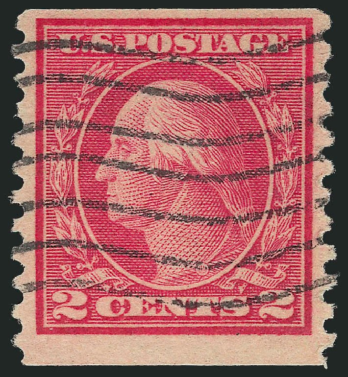 Values of US Stamp Scott Catalogue 491: 1917 2c Washington Coil Perf 10 Vertically. Robert Siegel Auction Galleries, Jul 2013, Sale 1050, Lot 603