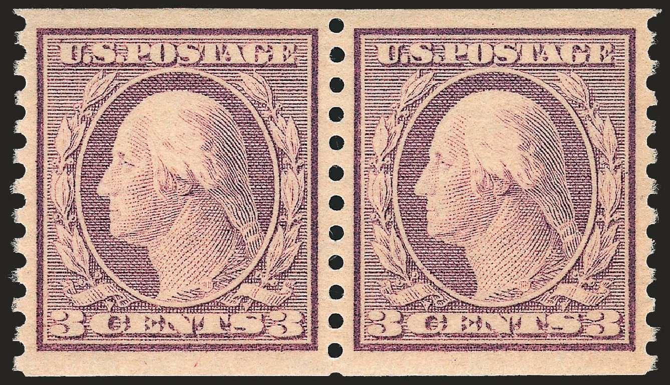 US Stamps Prices Scott Catalogue # 493 - 1917 3c Washington Coil Perf 10 Vertically. Robert Siegel Auction Galleries, Jun 2009, Sale 975, Lot 1906
