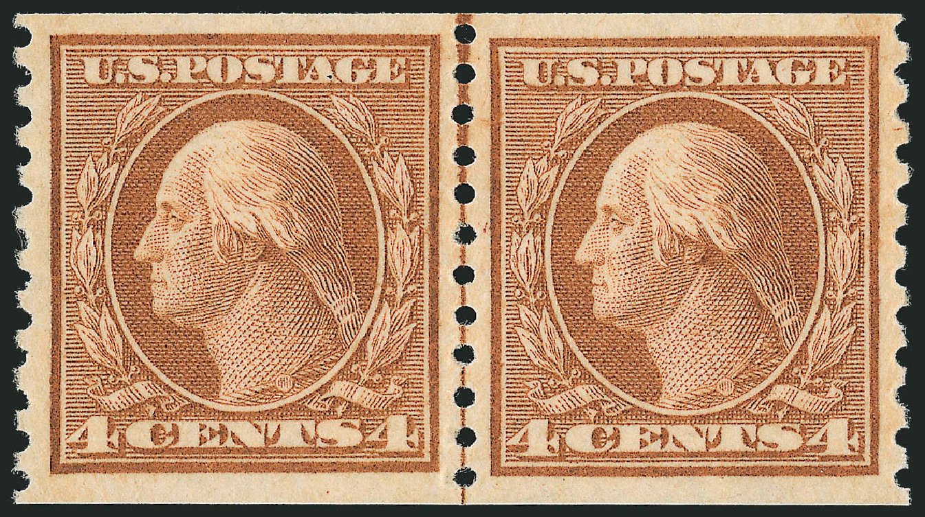 US Stamps Price Scott Catalog # 495: 1917 4c Washington Coil Perf 10 Vertically. Robert Siegel Auction Galleries, Oct 2011, Sale 1014, Lot 1988