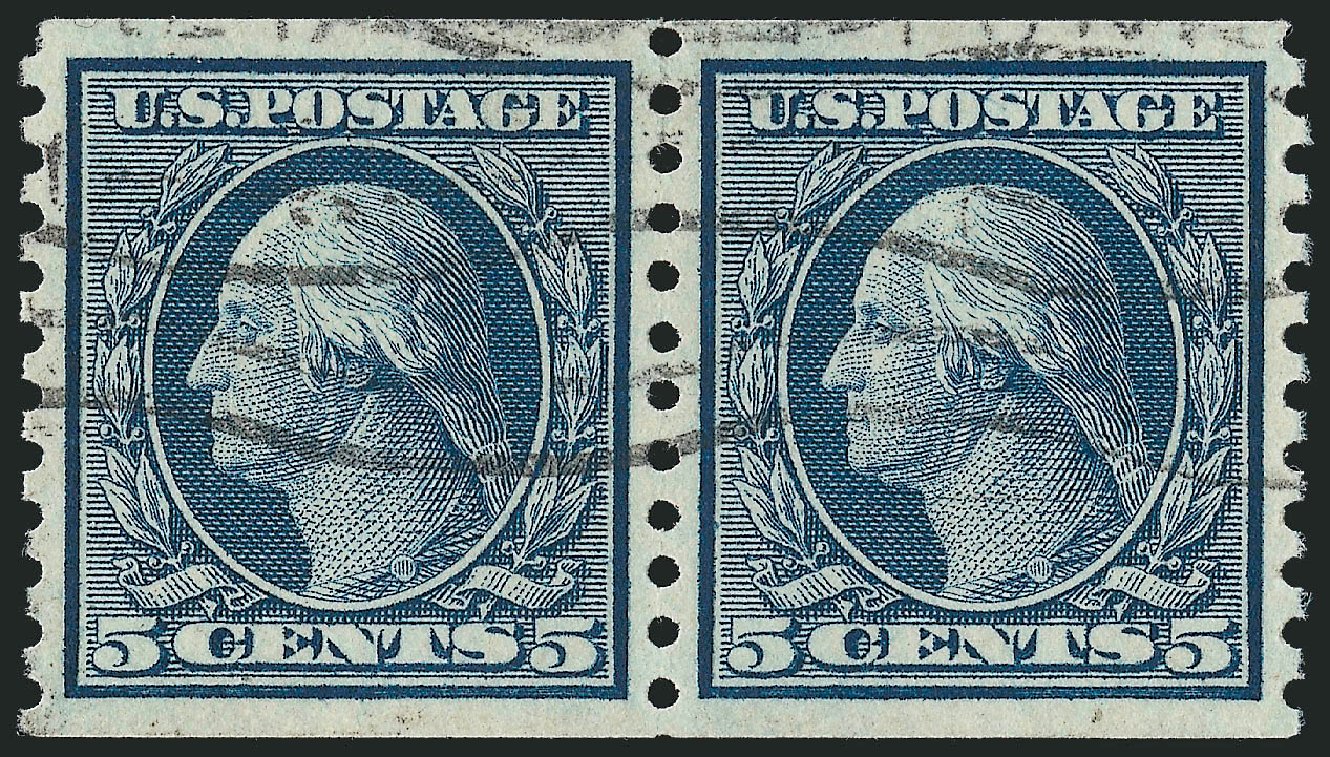 US Stamp Price Scott #496: 1919 5c Washington Coil Perf 10 Vertically. Robert Siegel Auction Galleries, Oct 2012, Sale 1032, Lot 3584