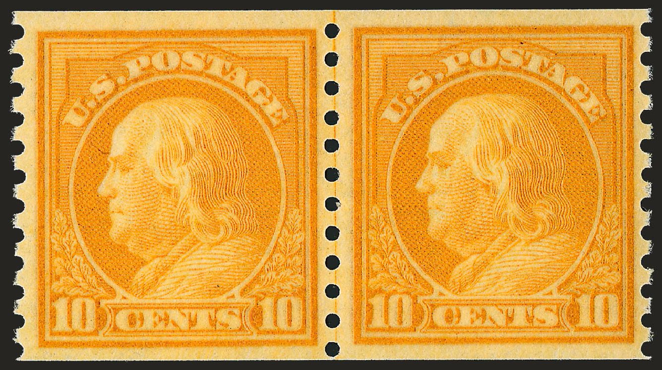 Prices of US Stamp Scott Catalogue # 497: 10c 1922 Franklin Coil Perf 10 Vertically. Robert Siegel Auction Galleries, Oct 2008, Sale 963, Lot 1026