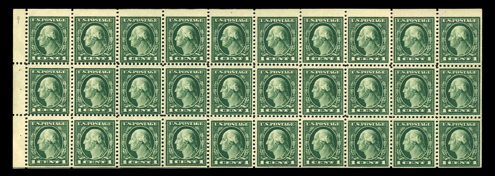 Prices of US Stamp Scott Cat. #498: 1917 1c Washington Perf 11. Cherrystone Auctions, Jan 2010, Sale 201001, Lot 158