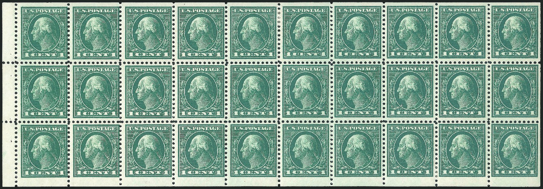 Values of US Stamps Scott Cat. 498: 1917 1c Washington Perf 11. Robert Siegel Auction Galleries, Jun 2010, Sale 991, Lot 1269