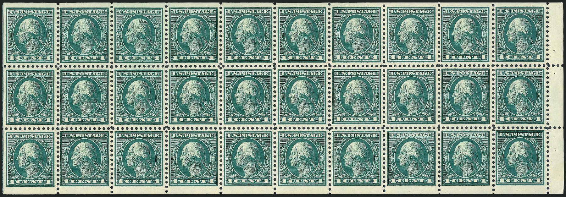 US Stamps Prices Scott Catalog 498: 1c 1917 Washington Perf 11. Robert Siegel Auction Galleries, Mar 2011, Sale 1007, Lot 2780