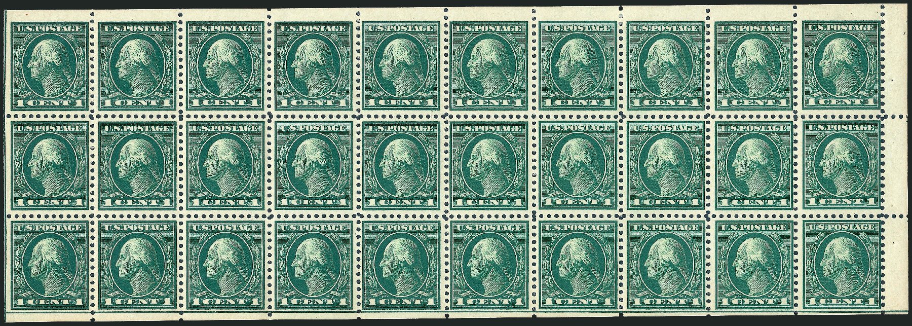 Values of US Stamps Scott Cat. #498: 1917 1c Washington Perf 11. Robert Siegel Auction Galleries, Mar 2011, Sale 1007, Lot 2781