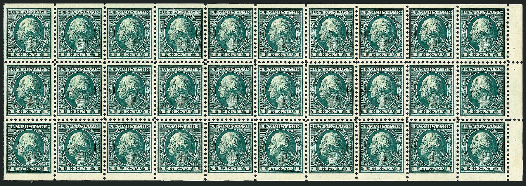 US Stamps Value Scott Catalog 498 - 1c 1917 Washington Perf 11. Robert Siegel Auction Galleries, Sep 2008, Sale 962, Lot 2771