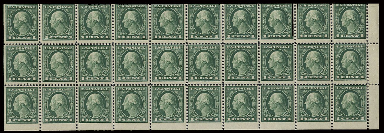 Value of US Stamp Scott Cat. # 498: 1c 1917 Washington Perf 11. Cherrystone Auctions, Nov 2010, Sale 201011, Lot 174