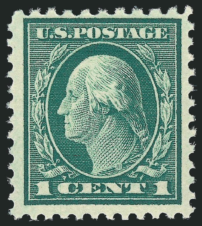 US Stamps Prices Scott 498: 1917 1c Washington Perf 11. Robert Siegel Auction Galleries, Dec 2010, Sale 1001, Lot 2044