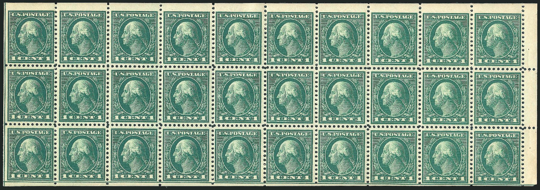 US Stamp Values Scott Catalogue #498 - 1917 1c Washington Perf 11. Robert Siegel Auction Galleries, Apr 2014, Sale 1068, Lot 294