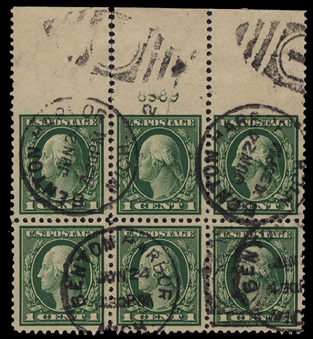 Costs of US Stamp Scott Catalog #498 - 1917 1c Washington Perf 11. Cherrystone Auctions, Oct 2012, Sale 201210, Lot 145
