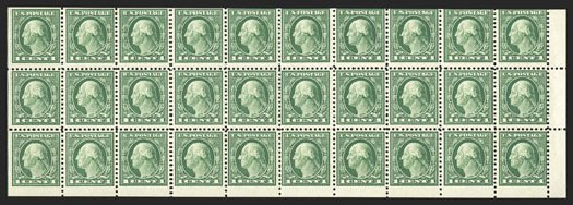 US Stamps Values Scott #498 - 1917 1c Washington Perf 11. Spink Shreves Galleries, Nov 2012, Sale 141, Lot 175