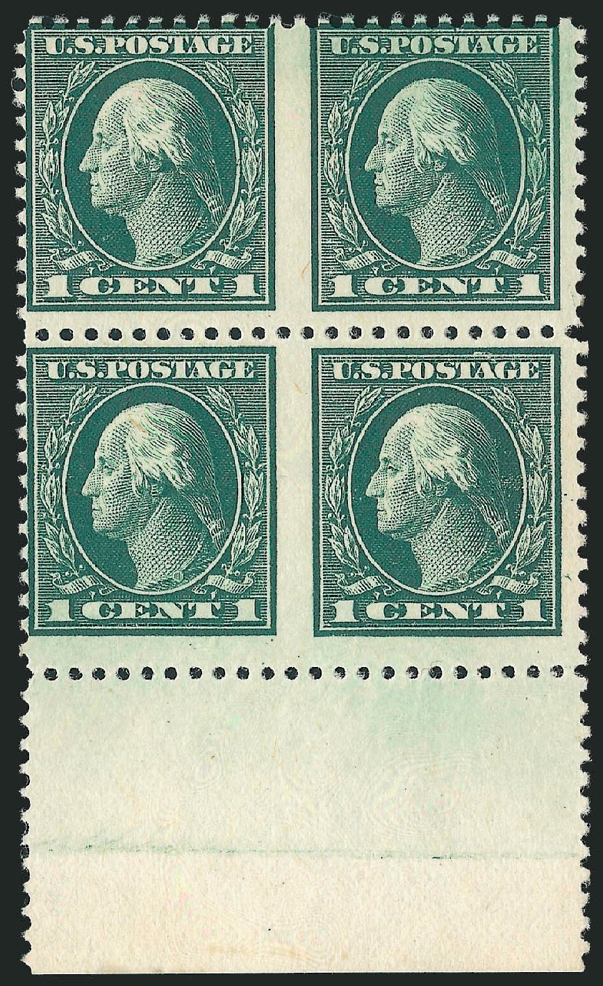 US Stamp Price Scott #498 - 1c 1917 Washington Perf 11. Robert Siegel Auction Galleries, Sep 2009, Sale 976, Lot 2092