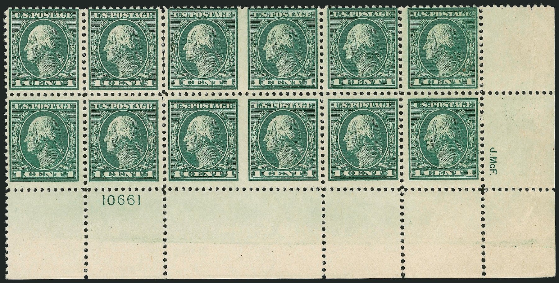 Prices of US Stamp Scott Catalogue 498 - 1c 1917 Washington Perf 11. Robert Siegel Auction Galleries, Dec 2010, Sale 1001, Lot 2043