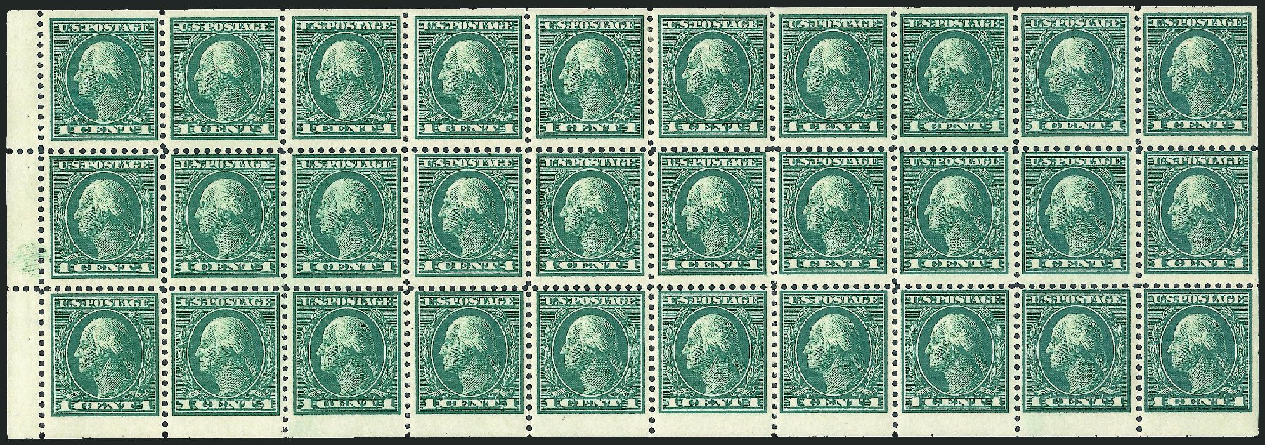US Stamps Value Scott Cat. 498 - 1917 1c Washington Perf 11. Robert Siegel Auction Galleries, Apr 2014, Sale 1068, Lot 293