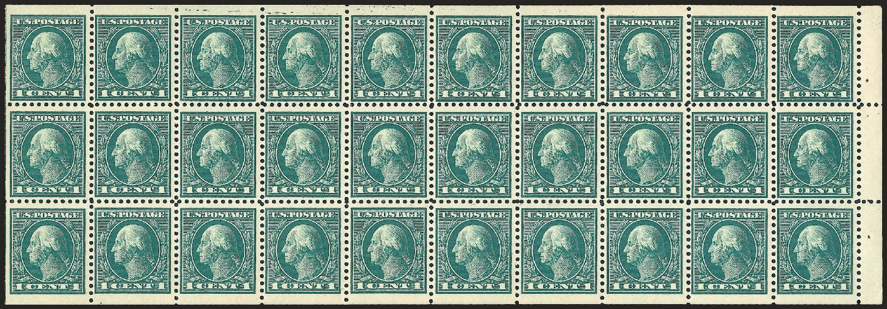 US Stamp Values Scott Cat. # 498: 1c 1917 Washington Perf 11. Robert Siegel Auction Galleries, Sep 2009, Sale 976, Lot 2093