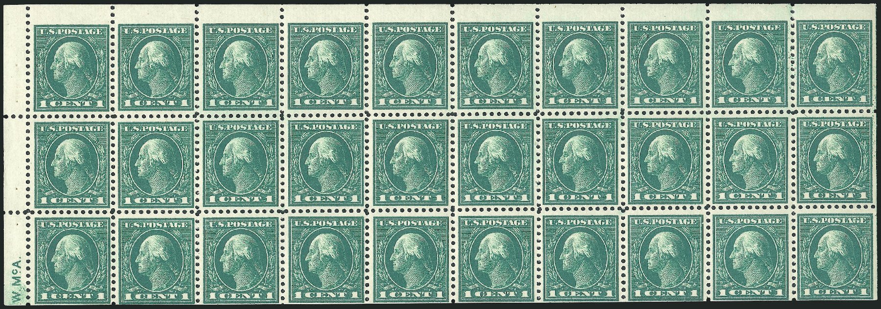 US Stamps Prices Scott Catalogue # 498: 1c 1917 Washington Perf 11. Robert Siegel Auction Galleries, Jun 2010, Sale 991, Lot 1263