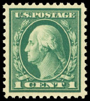 US Stamps Prices Scott 498 - 1c 1917 Washington Perf 11. Daniel Kelleher Auctions, Sep 2014, Sale 655, Lot 536