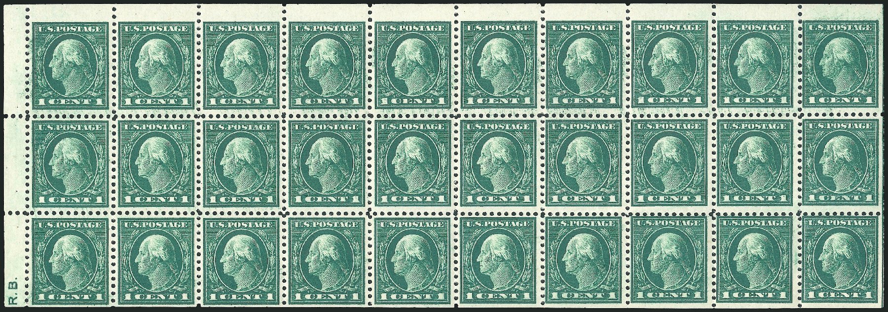 US Stamps Price Scott Catalog # 498: 1917 1c Washington Perf 11. Robert Siegel Auction Galleries, Jun 2010, Sale 991, Lot 1266