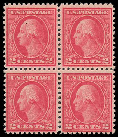 US Stamp Values Scott Cat. 500: 2c 1919 Washington Perf 11. Daniel Kelleher Auctions, Jul 2011, Sale 625, Lot 1007