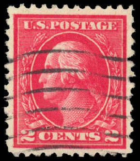 US Stamps Values Scott Cat. 500 - 1919 2c Washington Perf 11. Daniel Kelleher Auctions, May 2014, Sale 652, Lot 707