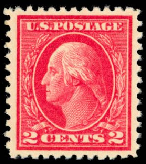 Price of US Stamps Scott Catalog 500: 1919 2c Washington Perf 11. Daniel Kelleher Auctions, Dec 2013, Sale 640, Lot 419
