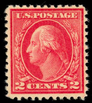 Prices of US Stamps Scott Catalog 500: 1919 2c Washington Perf 11. Daniel Kelleher Auctions, Sep 2013, Sale 639, Lot 1191