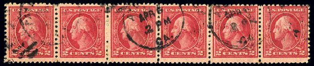 Values of US Stamp Scott Catalog 500: 2c 1919 Washington Perf 11. Matthew Bennett International, Dec 2008, Sale 330, Lot 1814