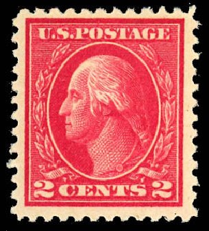 Cost of US Stamps Scott Catalog 500: 2c 1919 Washington Perf 11. Daniel Kelleher Auctions, Dec 2012, Sale 633, Lot 875