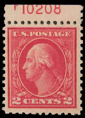 US Stamps Prices Scott # 500 - 1919 2c Washington Perf 11. Daniel Kelleher Auctions, Jun 2012, Sale 630, Lot 1872
