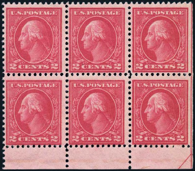 US Stamp Price Scott Catalog 500: 2c 1919 Washington Perf 11. Harmer-Schau Auction Galleries, Jan 2014, Sale 100, Lot 593