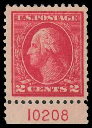 Cost of US Stamps Scott #500 - 1919 2c Washington Perf 11. Daniel Kelleher Auctions, Jun 2012, Sale 630, Lot 1873