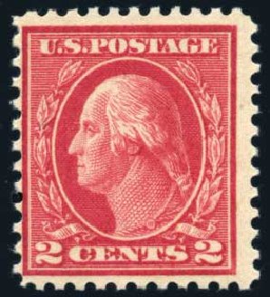 Costs of US Stamps Scott Cat. 500: 2c 1919 Washington Perf 11. Harmer-Schau Auction Galleries, Jul 2010, Sale 86, Lot 546