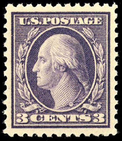 US Stamps Prices Scott Cat. 502 - 3c 1918 Washington Perf 11. Matthew Bennett International, Apr 2008, Sale 326, Lot 449