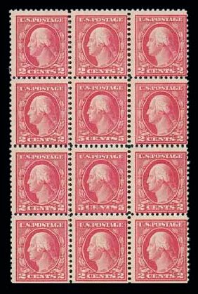 Values of US Stamps Scott # 505 - 1917 5c Washington Perf 11 Error. Matthew Bennett International, Jun 2007, Sale 319, Lot 1477