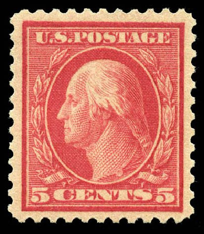 Values of US Stamps Scott Catalog #505: 5c 1917 Washington Perf 11 Error. Matthew Bennett International, Mar 2012, Sale 344, Lot 4627