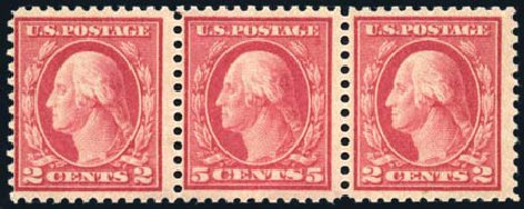 US Stamp Value Scott Catalog # 505 - 1917 5c Washington Perf 11 Error. Harmer-Schau Auction Galleries, Jul 2010, Sale 86, Lot 547