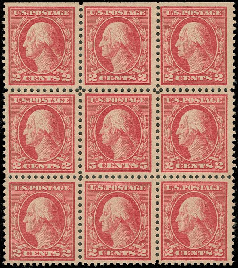 Price of US Stamp Scott Cat. 505: 1917 5c Washington Perf 11 Error. H.R. Harmer, Oct 2014, Sale 3006, Lot 1387