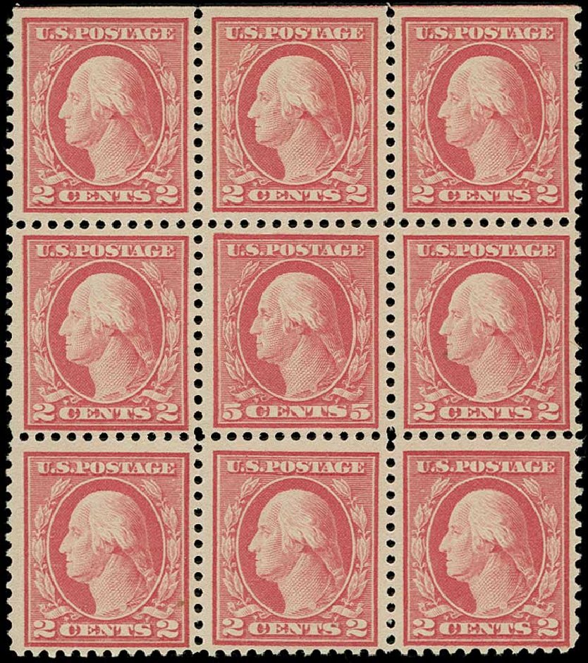 Value of US Stamps Scott Catalog 505: 1917 5c Washington Perf 11 Error. H.R. Harmer, Jun 2015, Sale 3007, Lot 3347