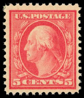 Price of US Stamps Scott Catalog #505 - 5c 1917 Washington Perf 11 Error. Daniel Kelleher Auctions, Dec 2014, Sale 661, Lot 397