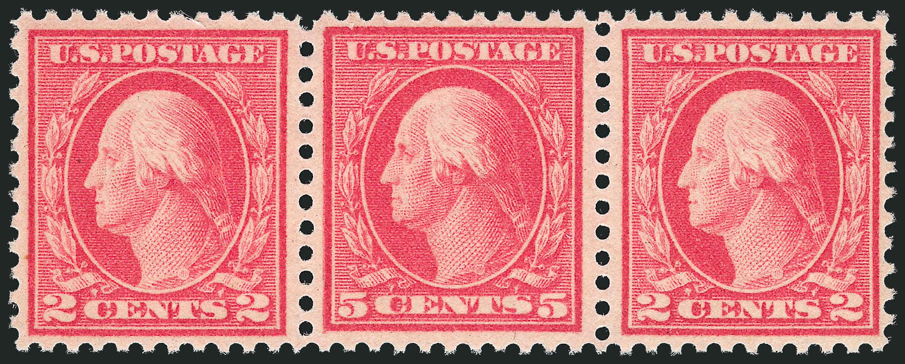 US Stamps Value Scott # 505 - 1917 5c Washington Perf 11 Error. Robert Siegel Auction Galleries, Oct 2011, Sale 1013, Lot 457