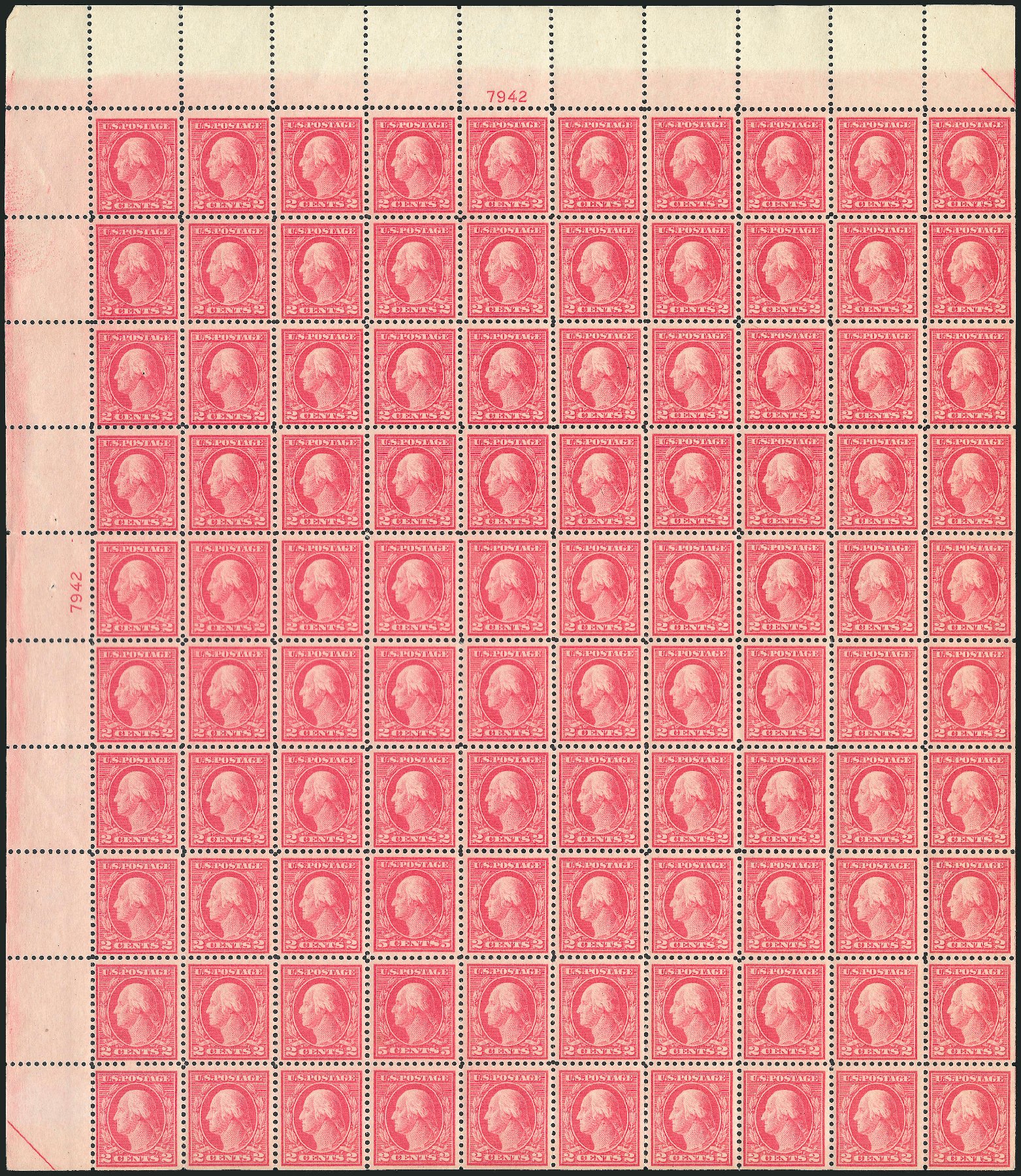 US Stamp Price Scott Catalog #505 - 1917 5c Washington Perf 11 Error. Robert Siegel Auction Galleries, Jul 2013, Sale 1050, Lot 617