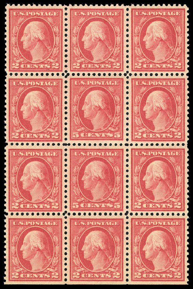 US Stamps Values Scott #505: 1917 5c Washington Perf 11 Error. Matthew Bennett International, Sep 2012, Sale 345, Lot 368