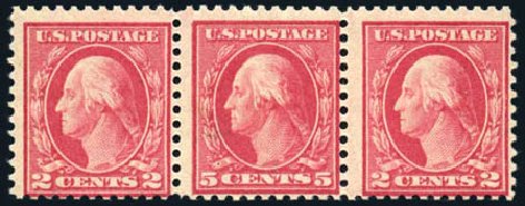US Stamp Prices Scott #505: 5c 1917 Washington Perf 11 Error. Harmer-Schau Auction Galleries, Jul 2010, Sale 86, Lot 548