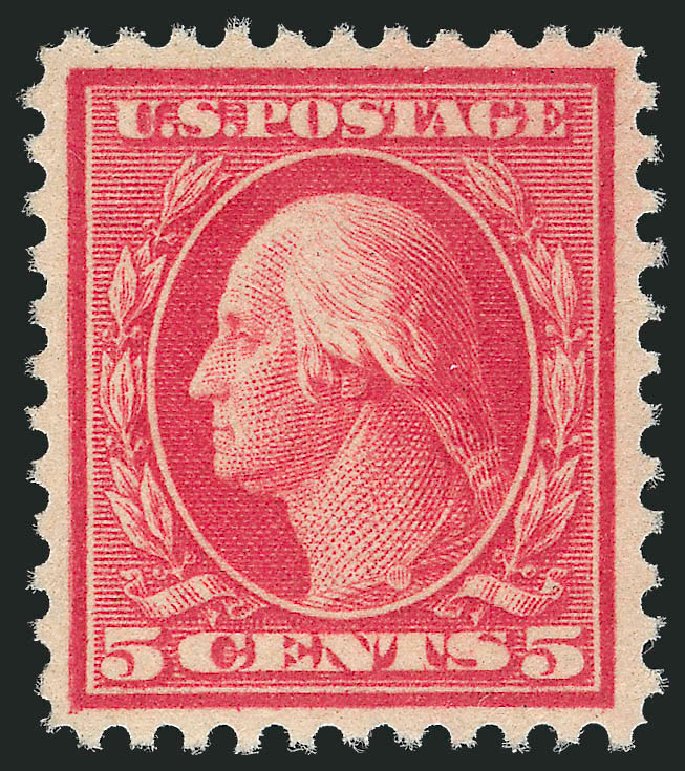 Values of US Stamps Scott Catalog #505 - 5c 1917 Washington Perf 11 Error. Robert Siegel Auction Galleries, Oct 2011, Sale 1013, Lot 458