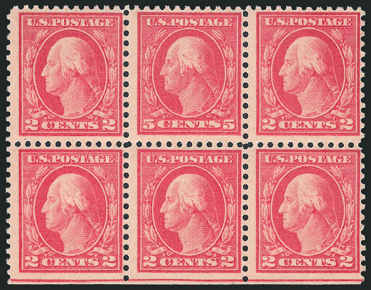Price of US Stamps Scott Catalogue 505 - 5c 1917 Washington Perf 11 Error. Robert Siegel Auction Galleries, Oct 2011, Sale 1014, Lot 1998