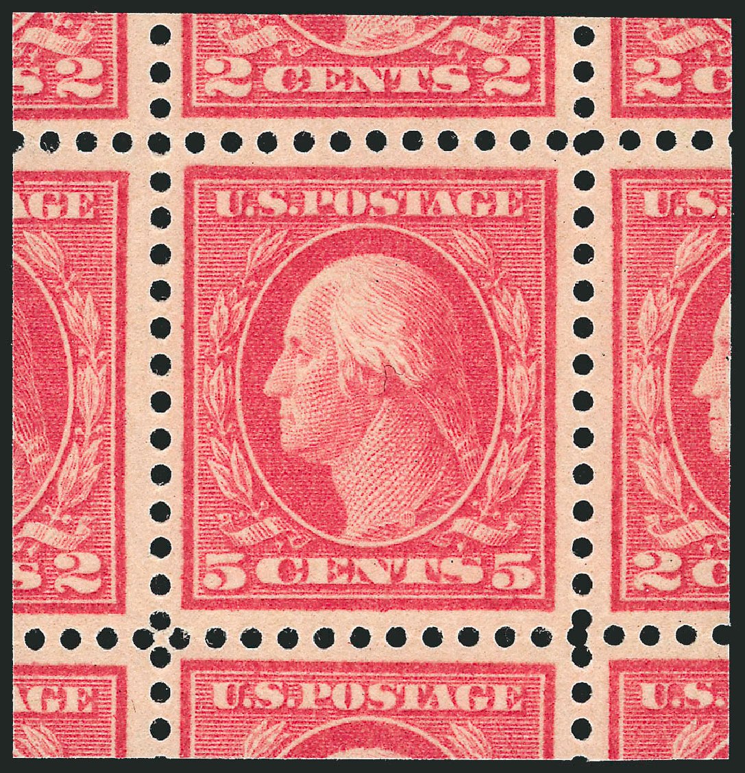 Price of US Stamp Scott Catalogue #505: 1917 5c Washington Perf 11 Error. Robert Siegel Auction Galleries, Nov 2013, Sale 1061, Lot 3968